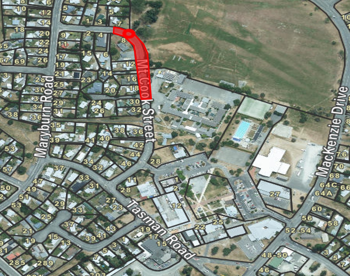 Mt Cook Street - road closure - Oct 2025