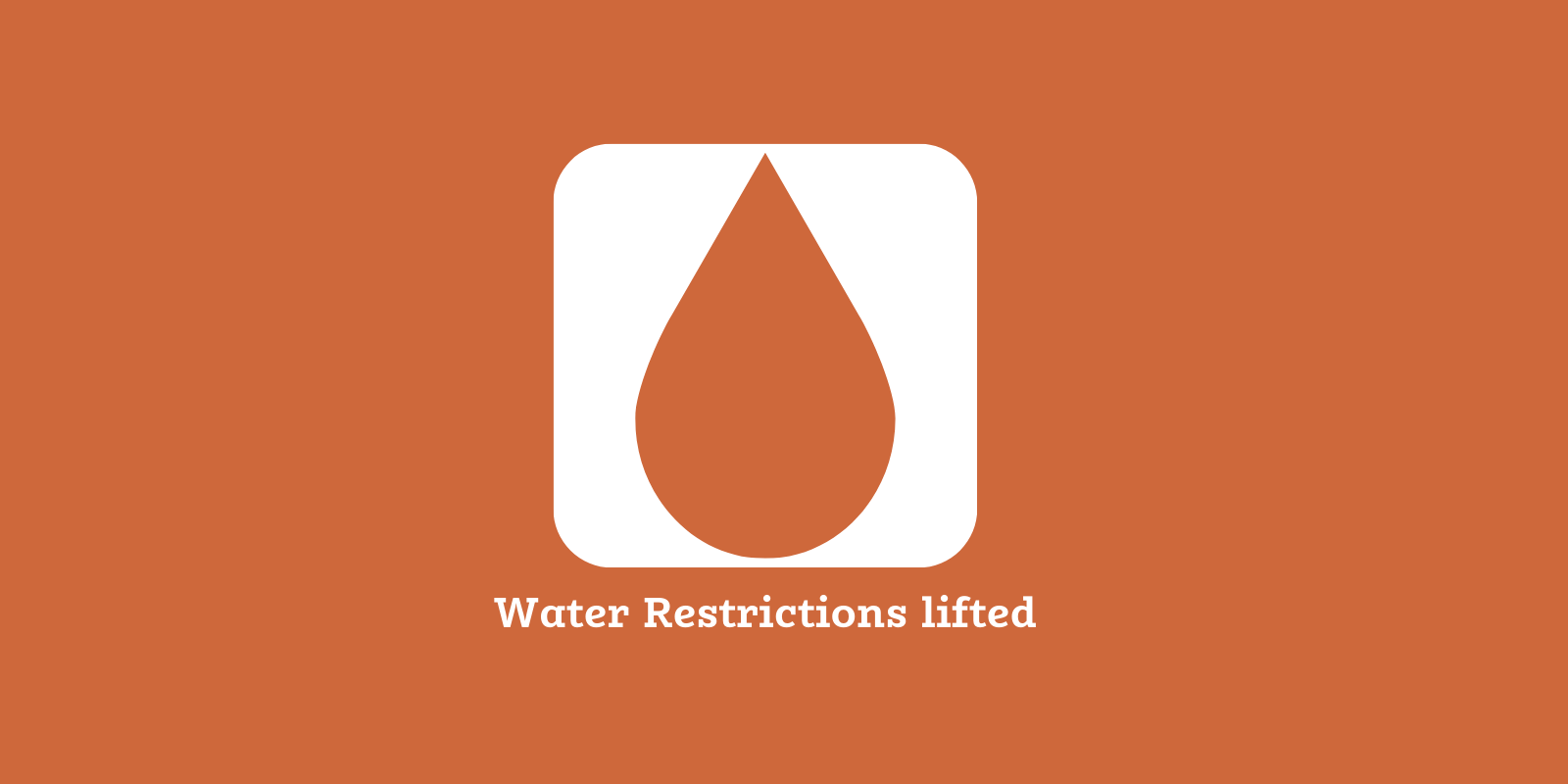 Water restrictions lifted  banner image