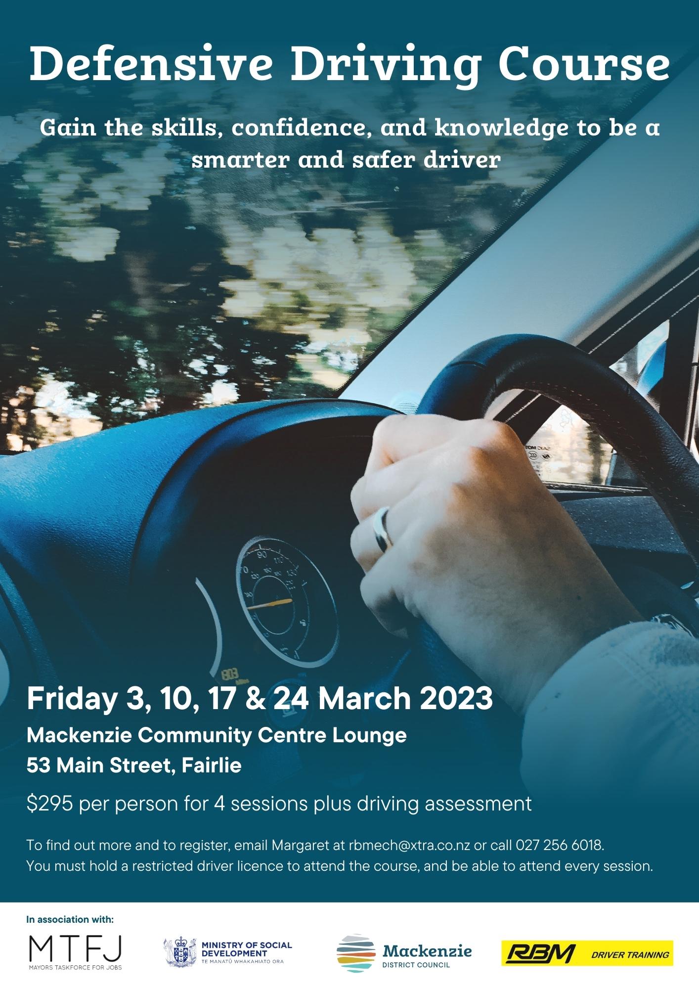 Defensive Driving poster - March 2023 