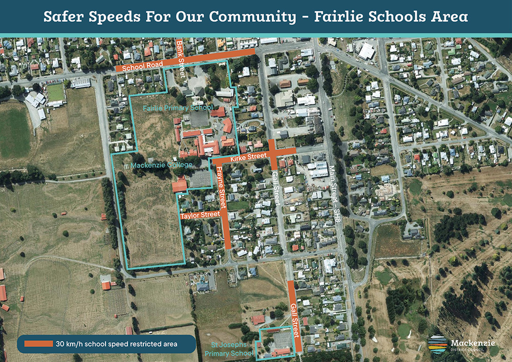 Speed restrictions - Fairlie Schools Area 