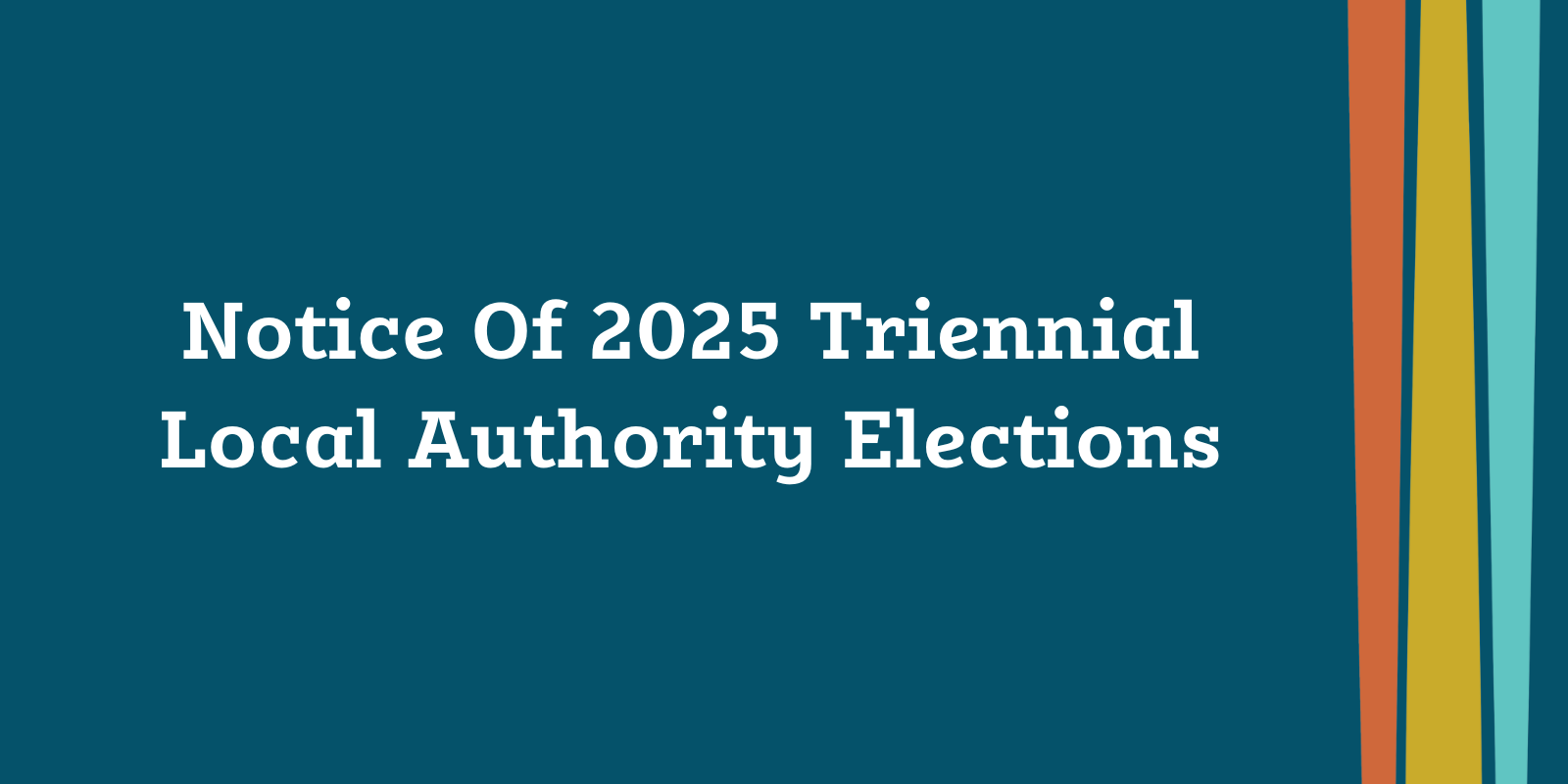 Notice Of 2025 Triennial Local Authority Elections banner image