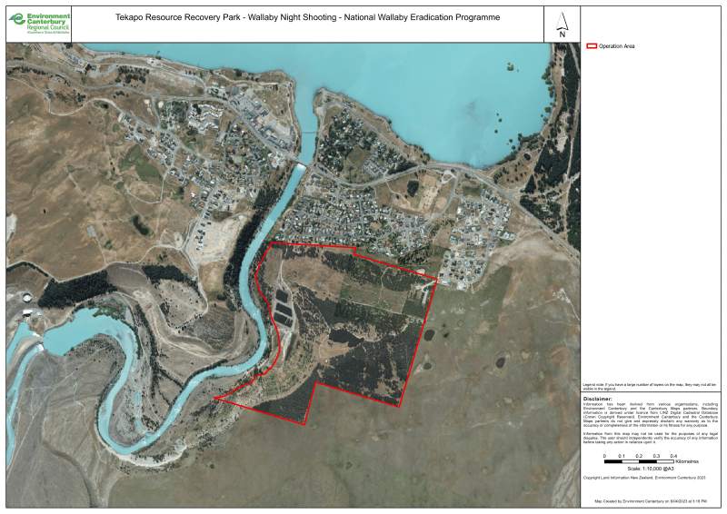 Tekapo Resource Recovery Park Wallaby night shooting April 2023