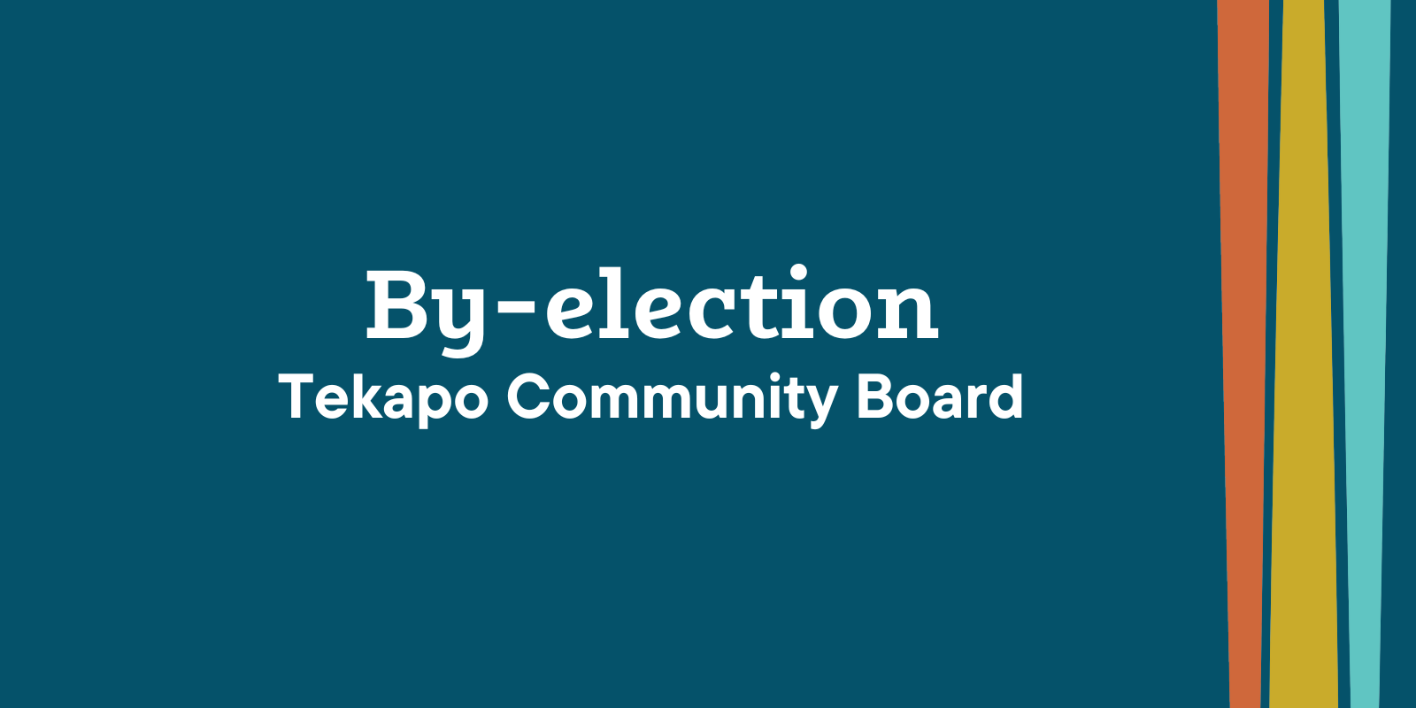 Tekapo Community Board - By-election banner image