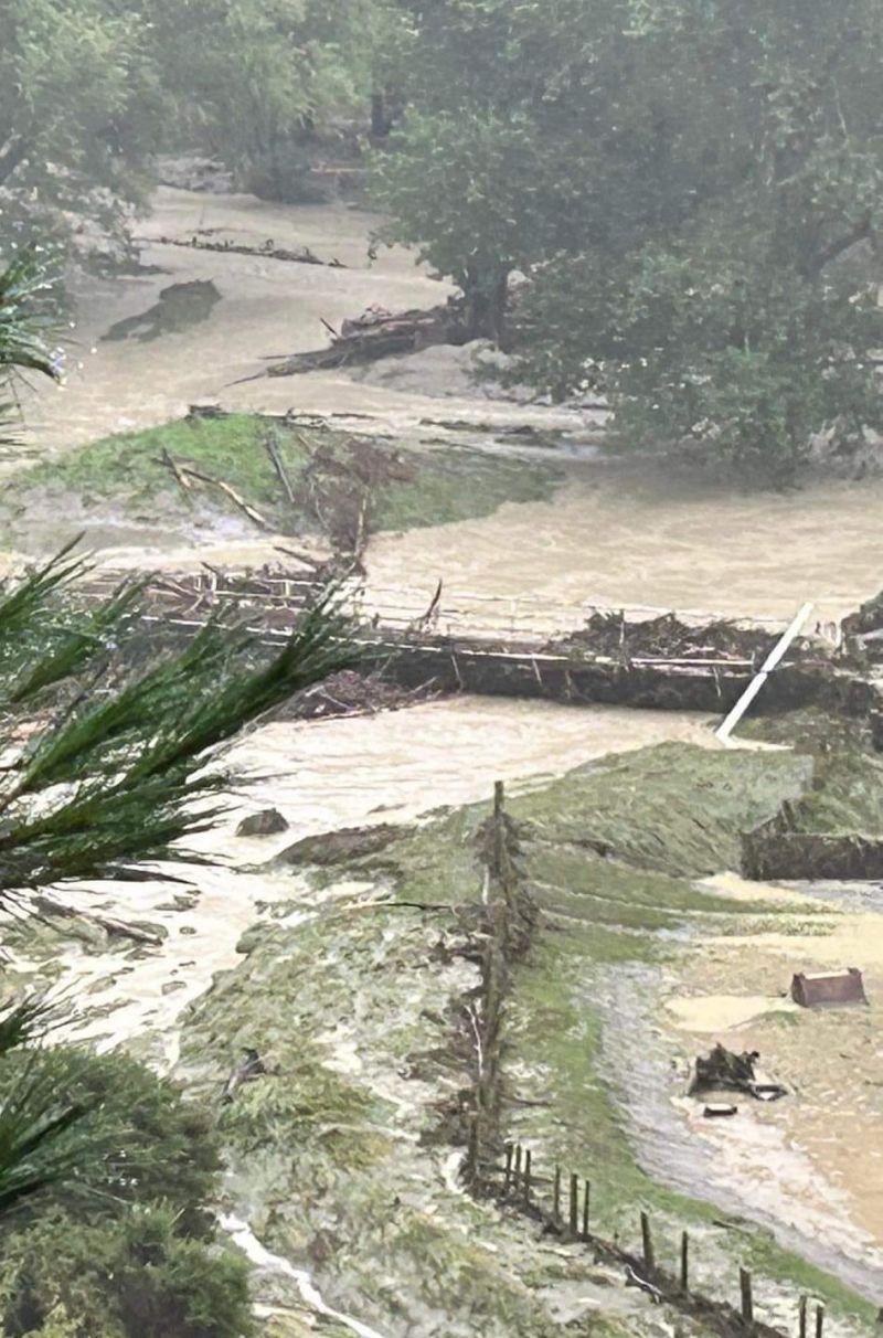 Flooded bridge Masterton District