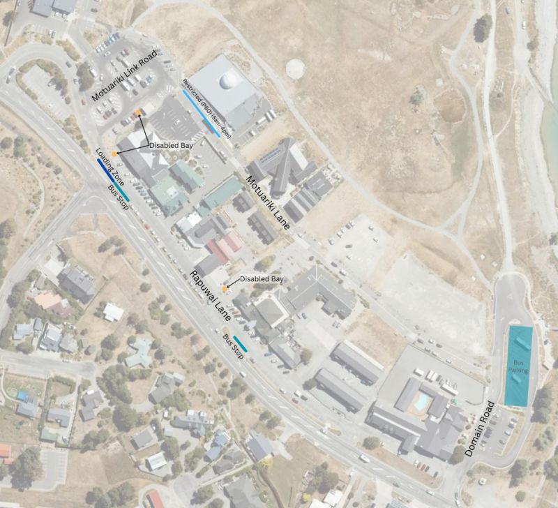 Tekapo parking CBD