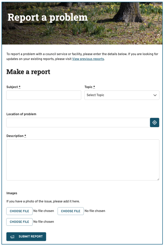 MyMDC - 3 Report a problem